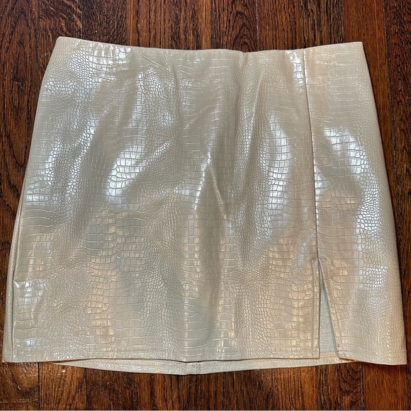 Fashion Nova Dresses & Skirts - Fashion Nova Cream Pencil Mini Skirt for Night Out